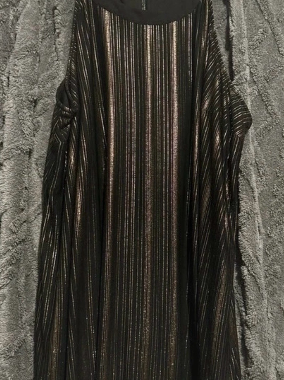 torrid Black Metallic-Striped Women's Dress